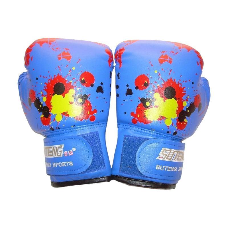 Boxing Sparring Training Gloves MMA Kickboxing Punching Gloves for Practice Sessions - Red [Flame Pattern]