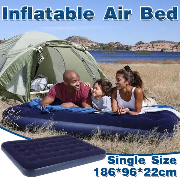 Flocked Inflatable Air Mattress for Camping and Overnight Guests