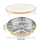 Multi Compartment Lunch Box with Lid Five Compartments Food Storage Fruit Plate