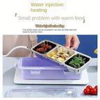 Stainless Steel Lunch Box Compartment Bento Box Food Container for Meal Prep Use - Green