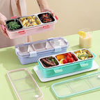 Stainless Steel Lunch Box Compartment Bento Box Food Container for Meal Prep Use - Green