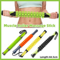 Muscle Roller Stick Full Body Fitness Massage Tool for Home and Gym Use - Green