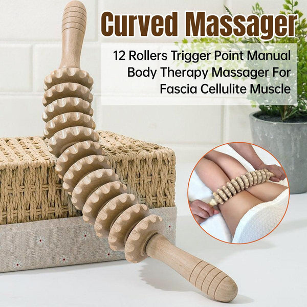 Wooden Roller Massage Stick Meridian Therapy Neck Back Thigh