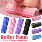 High Density EVA Foam Roller Yoga Massage Stick for Fitness - Crescent Style Blue-33cm
