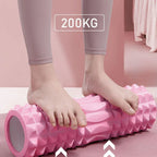 High Density EVA Foam Roller Yoga Massage Stick for Fitness - Crescent Style Pink-33cm