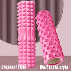 High Density EVA Foam Roller Yoga Massage Stick for Fitness - Crescent Style Pink-33cm