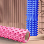 High Density EVA Foam Roller Yoga Massage Stick for Fitness - Crescent Style Pink-45cm