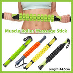 Muscle Roller Stick Full Body Fitness Massage Tool for Home and Gym Use - Yellow