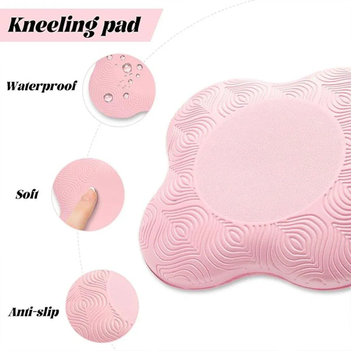 2pcs Thick Yoga Kneeling Mat Knee Cushion for Elbow Support Gym Workout Pad - Pink