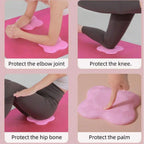2pcs Thick Yoga Kneeling Mat Knee Cushion for Elbow Support Gym Workout Pad - Pink