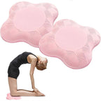 2pcs Thick Yoga Kneeling Mat Knee Cushion for Elbow Support Gym Workout Pad - Pink