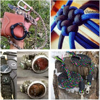 100m Paracord Outdoor Camping Binding Braided Rope Survival Gear Hiking Rope - Blue
