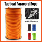 100m Paracord Outdoor Camping Binding Braided Rope Survival Gear Hiking Rope - Green