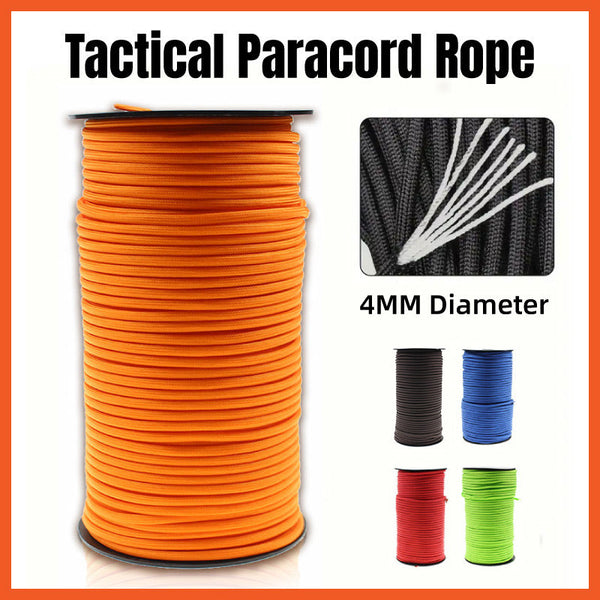 Orange Braided Paracord Rope for Outdoor Camping and Hiking
