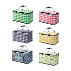 Foldable Picnic Basket Outdoor Camping Carrying Basket Portable Food Storage - Greenery