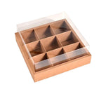 5PCS Kraft Paper Lunch Boxes Picnic Camping Food Containers Bento Sushi Packing - S-5Pcs
