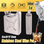 146ml Portable Outdoor Camping Oil Can Thick Stainless Steel Fuel Bottle Flask
