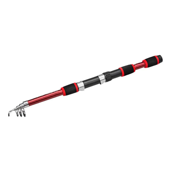 Portable Sea Casting Rod Durable Glass Steel - Red