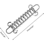 1-15PCS Outdoor Camping Tent Spring Wind Rope Buckle Fix Hook Buckles Silver Red - 10pair