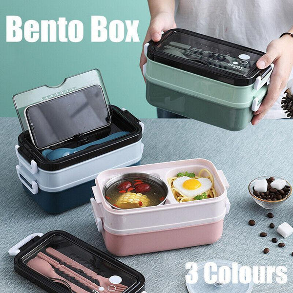 Pink Stainless Steel Microwave Safe Bento Lunch Box