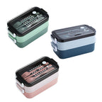 Bento Box Lunch Containers Food Microwave Stainless Portable Dinnerware Au - Pink