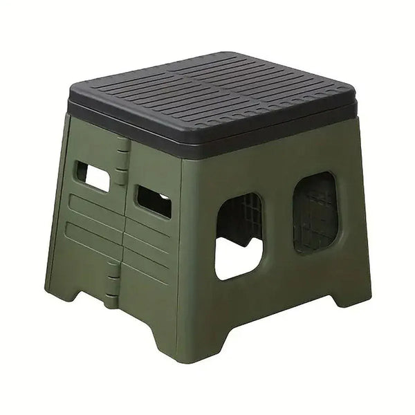 Green Portable Folding Toilet Seat for Camping and Hiking