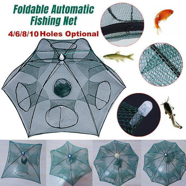 Large Fishing Net Fish Crab Yabbie Trap - 10 Side 10 Holes