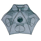Large Fishing Net Fish Crab Yabbie Trap Minnow Crawfish Shrimp Cage Net Foldable - 10 Side 10 Holes