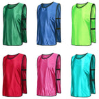 6X Sports Training Bibs Soccer Vests Group Team Bibs Basketball Cricket Football - Dark Blue-M