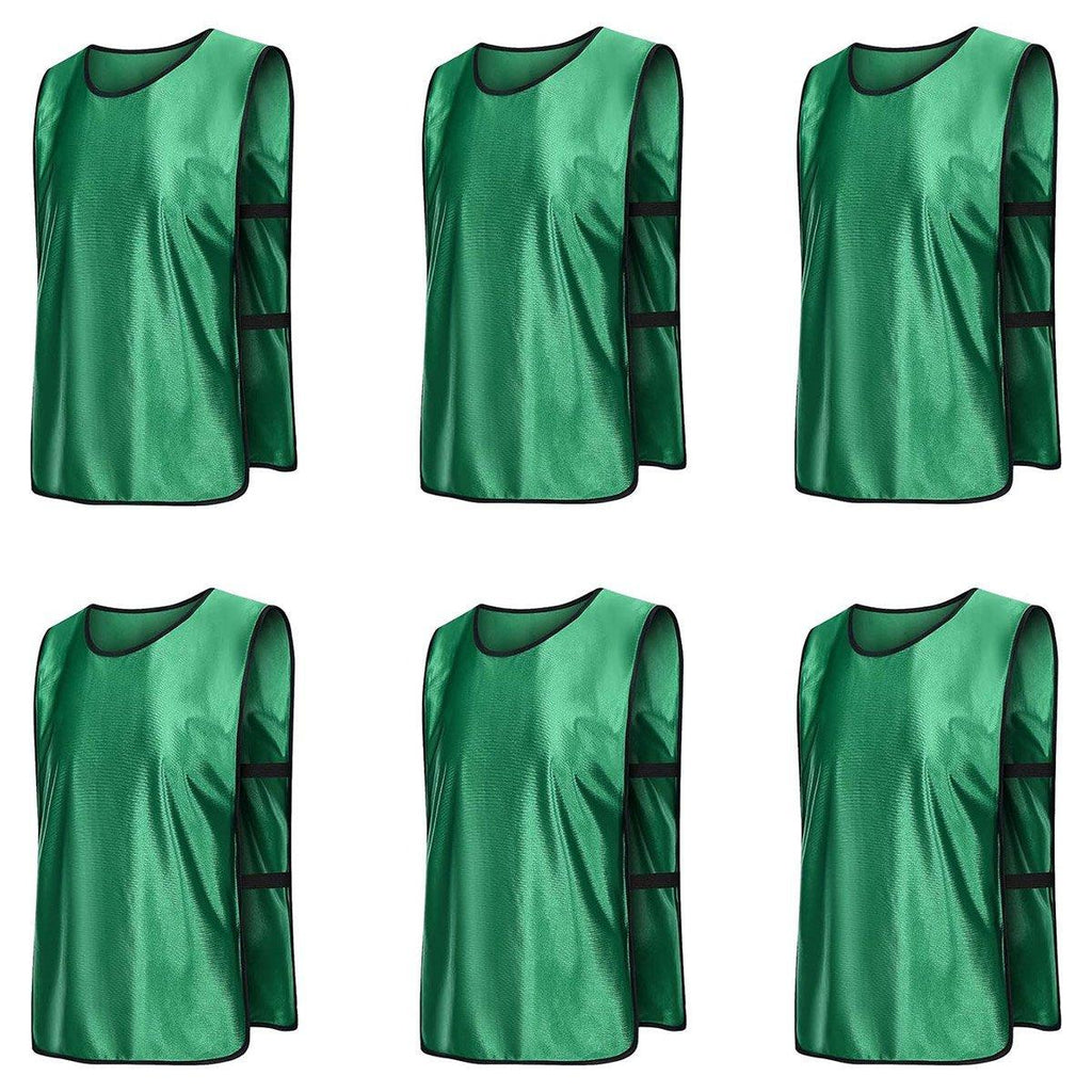 6X Sports Training Bibs Soccer Vests Group Team Bibs Basketball Cricket Football - Dark Blue-M