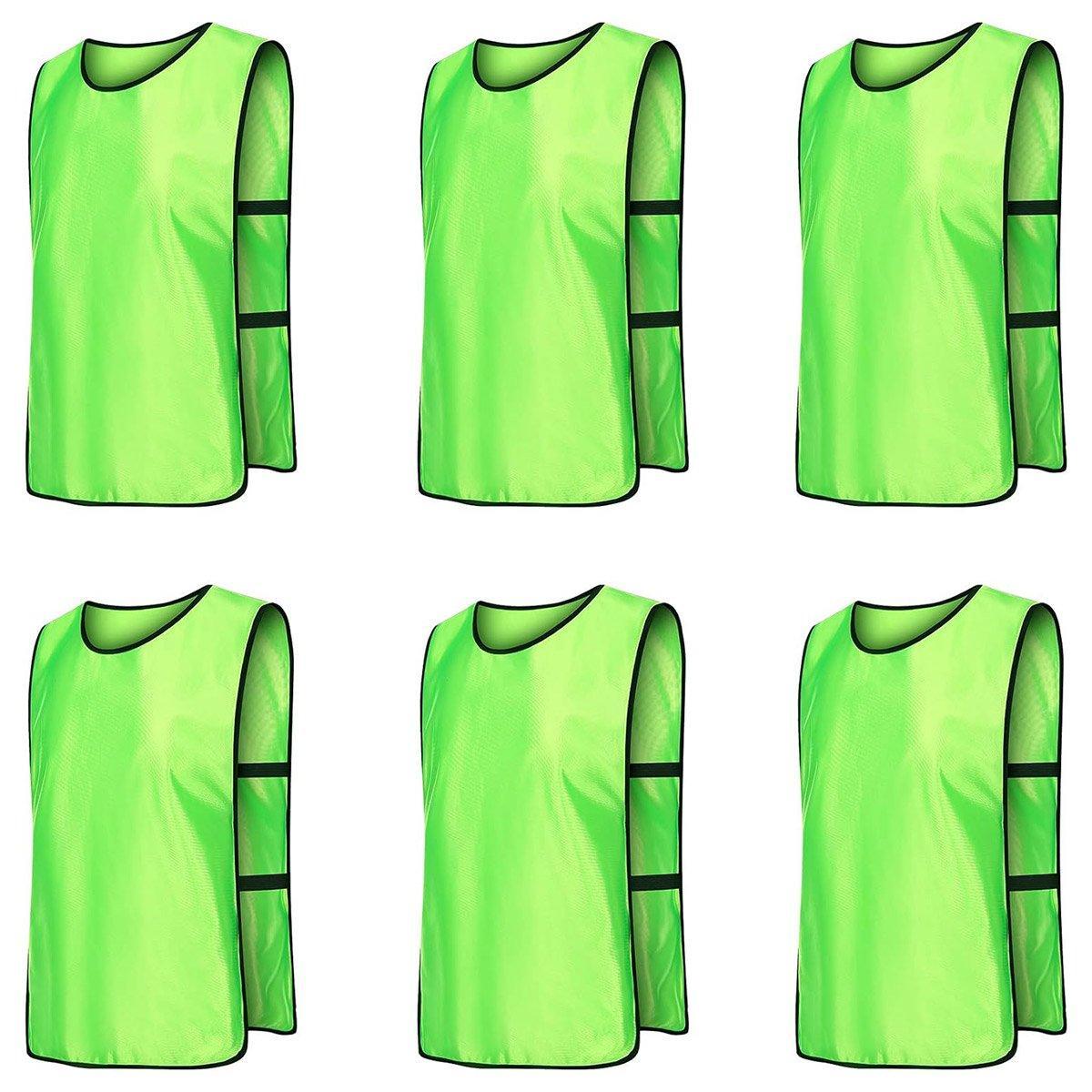 6X Sports Training Bibs Soccer Vests Group Team Bibs Basketball Cricket Football - Dark Blue-M
