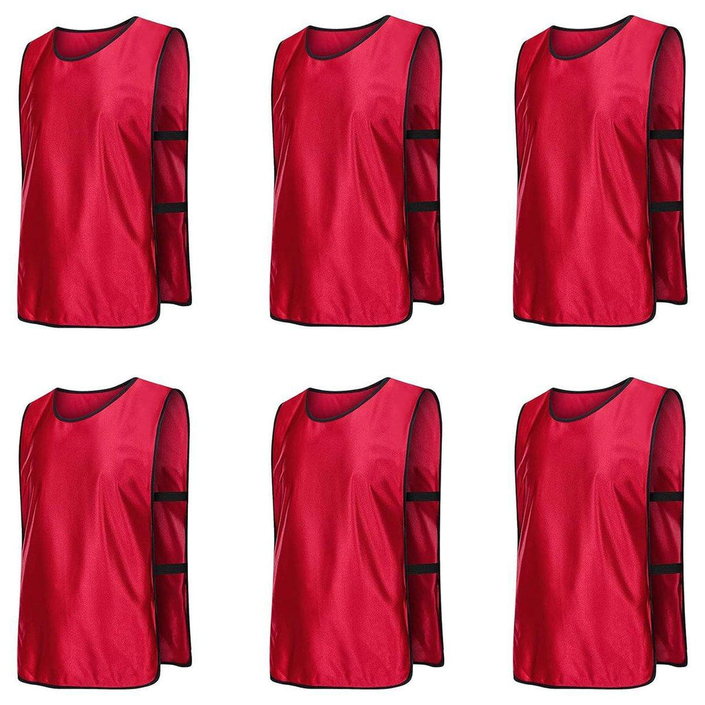 6X Sports Training Bibs Soccer Vests Group Team Bibs Basketball Cricket Football - Dark Blue-M