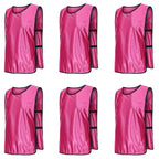6X Sports Training Bibs Soccer Vests Group Team Bibs Basketball Cricket Football - GrassGreen-M