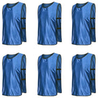 6X Sports Training Bibs Soccer Vests Group Team Bibs Basketball Cricket Football - Red-M