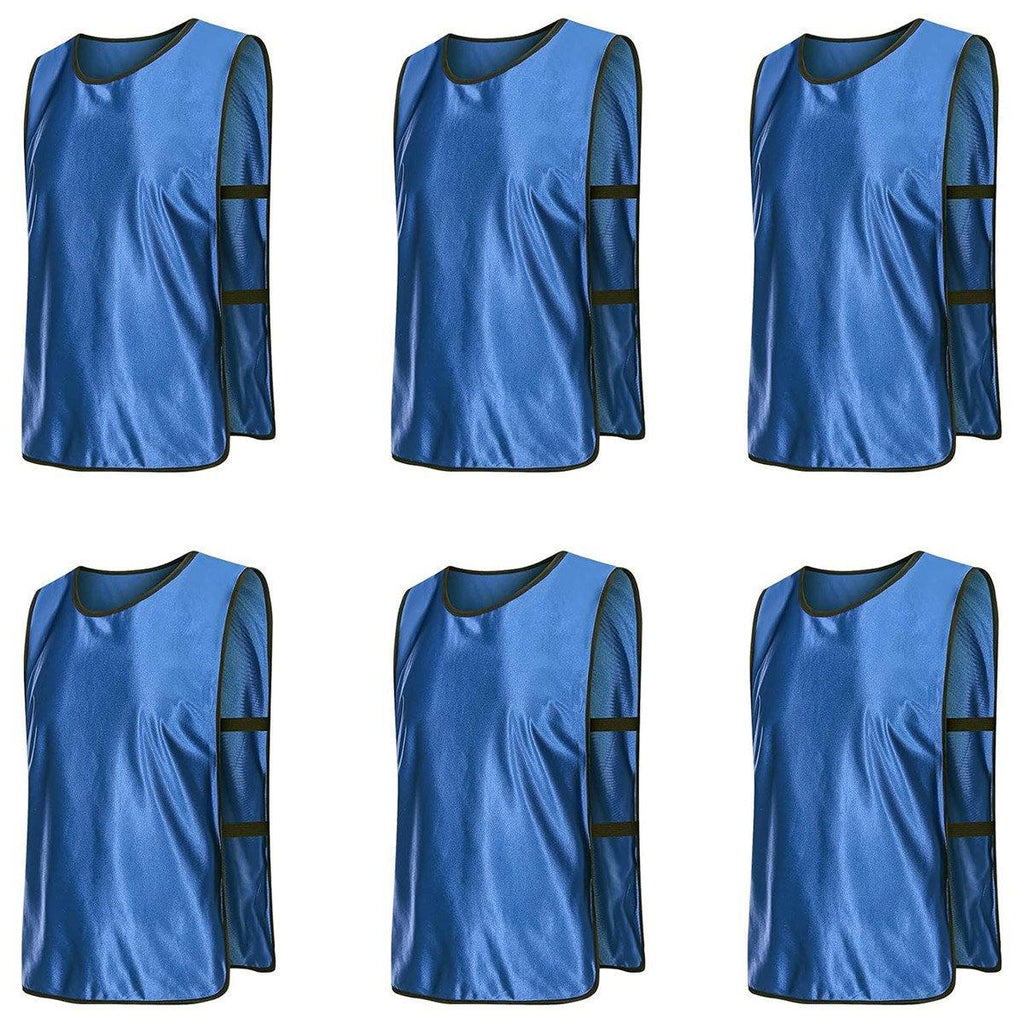 6X Sports Training Bibs Soccer Vests Group Team Bibs Basketball Cricket Football - Grass Green-S