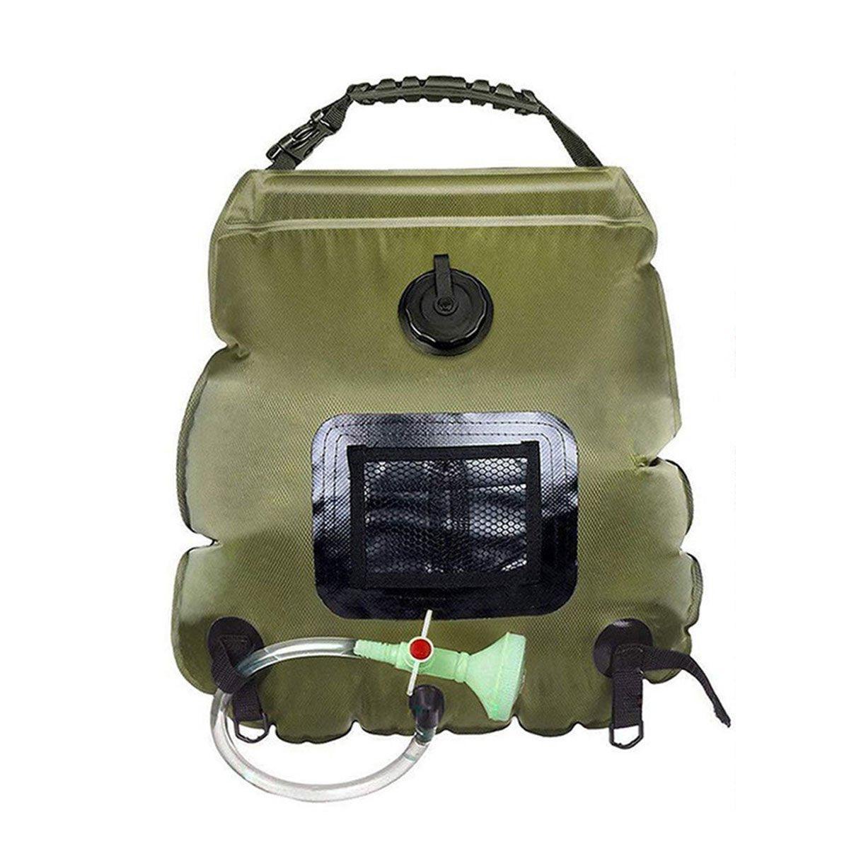20L Camp Shower Bag Solar Heat Water Pipe Portable Camping Hiking Travel Outdoor