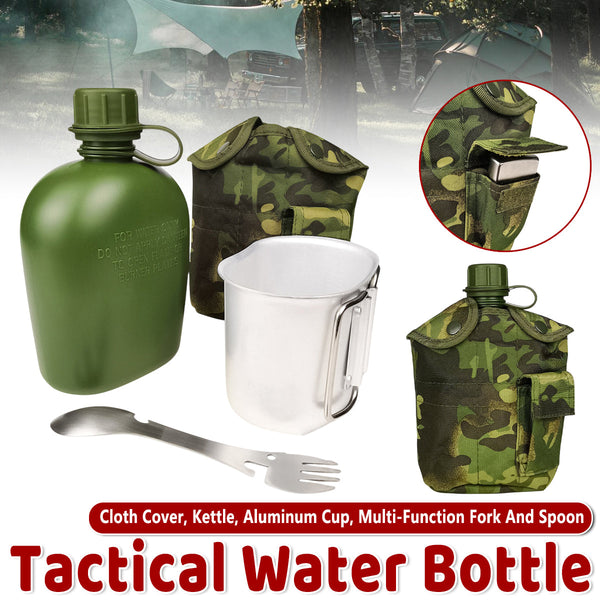 Camouflage Tactical Water Bottle for Camping and Outdoor Activities