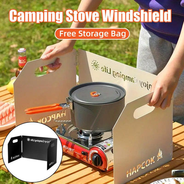 White Folding Windproof Camping Windshield Protector