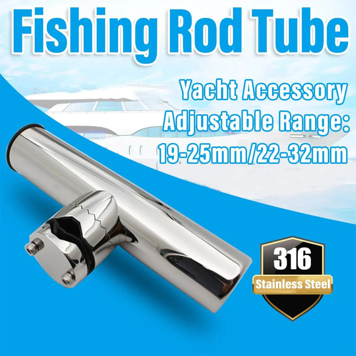 Fishing Rod Tubes Holders Grippers for Boat and Outdoor Fishing Rod Storage - 22mm-32mm