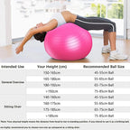 Explosion-Proof Thickened Inflatable Yoga Ball Massage Fitness Stability Ball - Grey - 75cm