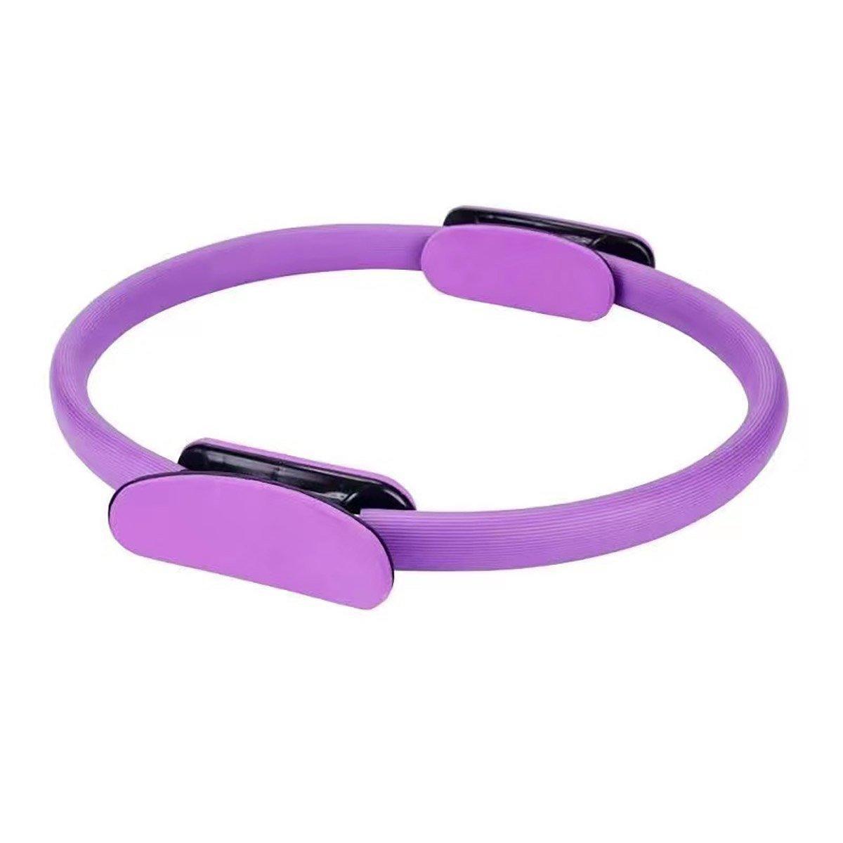 6 Colours Pilates Yoga Ring Magic Circle Fitness Equipment for Toning Slim Legs - Grey