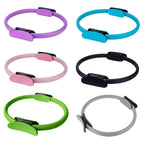 6 Colours Pilates Yoga Ring Magic Circle Fitness Equipment for Toning Slim Legs - Pink