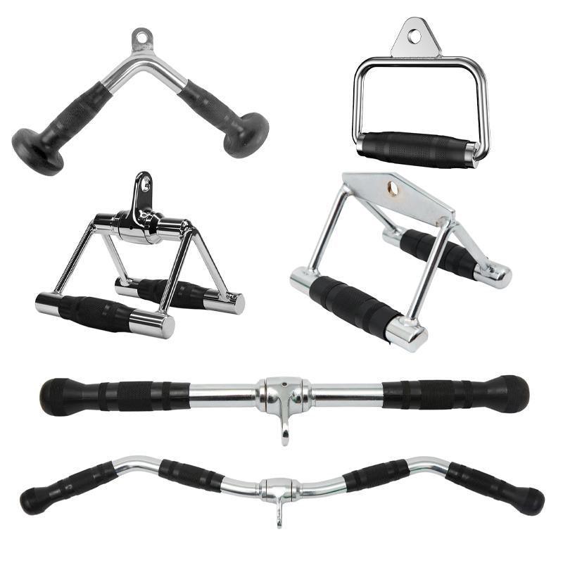 Cable Pulley Attachment Tricep Rope V Grip LAT Pull Down Gym Accessory - Close Grip Triangle