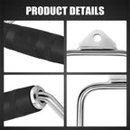 Cable Pulley Attachment Tricep Rope V Grip LAT Pull Down Gym Accessory - Rotation Close Grip Triangle