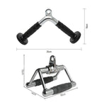 Cable Pulley Attachment Tricep Rope V Grip LAT Pull Down Gym Accessory - Revolving Straight Bar