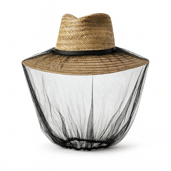 Black Mosquito Hat Net Mesh Head Protector for Fishing Outdoors