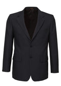 Mens Suit Jacket 2 Button Pinstripe Business Work Blazer Fully Lined - Charcoal - 107
