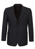Mens Suit Jacket 2 Button Pinstripe Business Work Blazer Fully Lined - Charcoal - 122