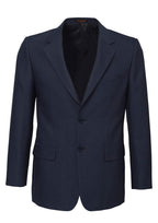 Mens Suit Jacket 2 Button Pinstripe Business Work Blazer Fully Lined - Navy - 122