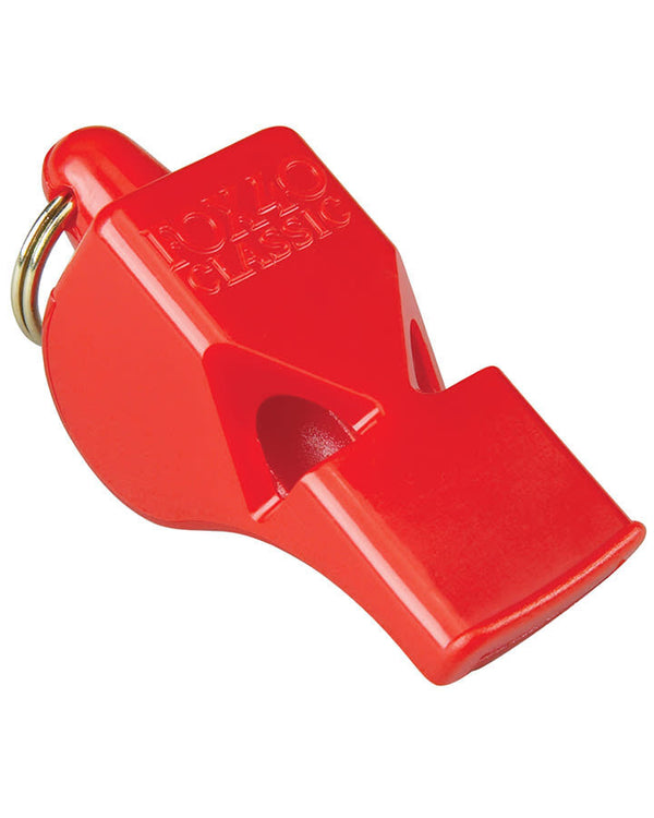 3-chamber Pealess Whistle for Referees, Coaches, Rescue Professionals - Red